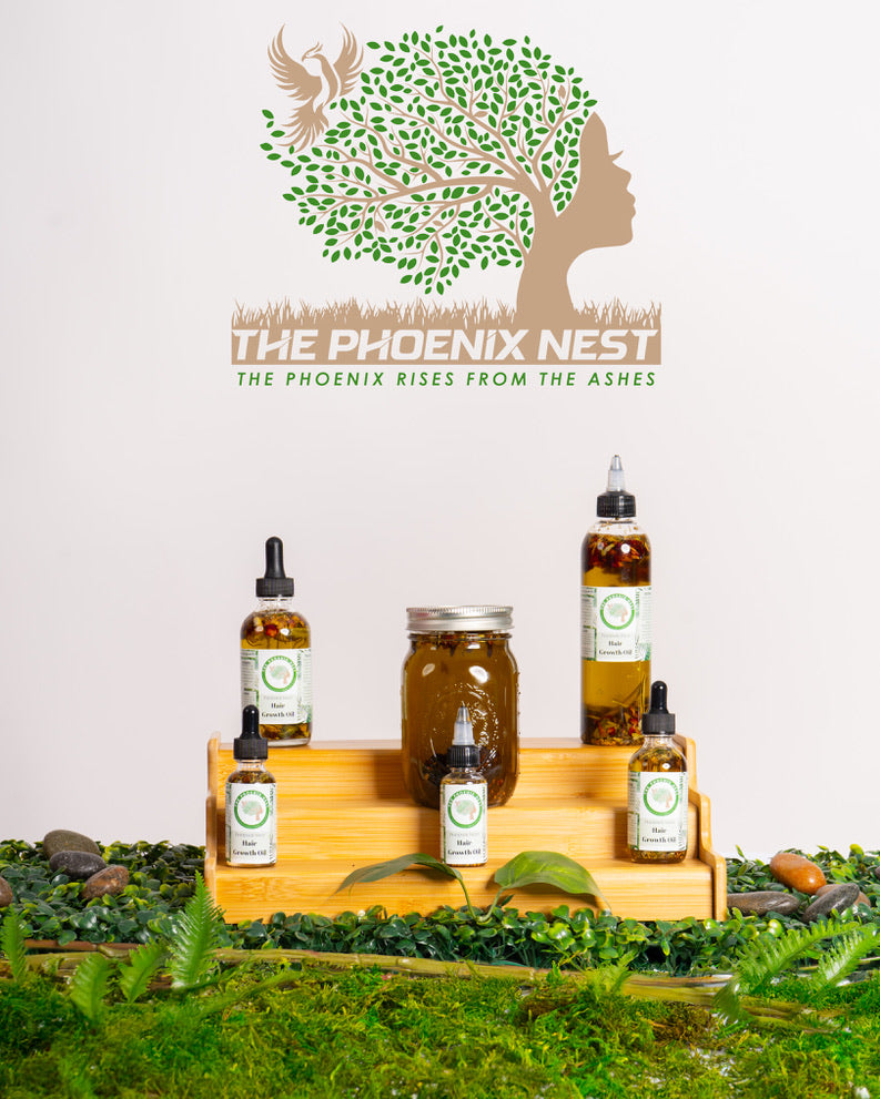 Organic Hair Growth Oil with Castor Oil, Rosemary, and Herbs, Scalp Treatment, Vegan, Natural - 4oz